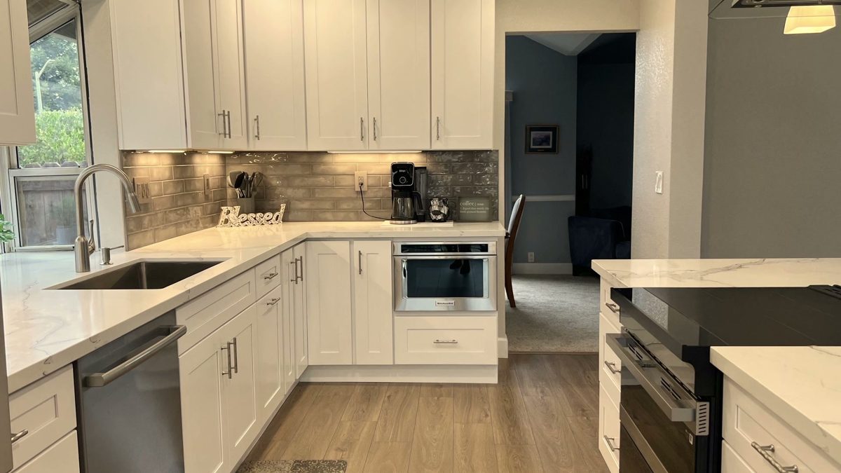 Finished kitchen ready for the family to move back in